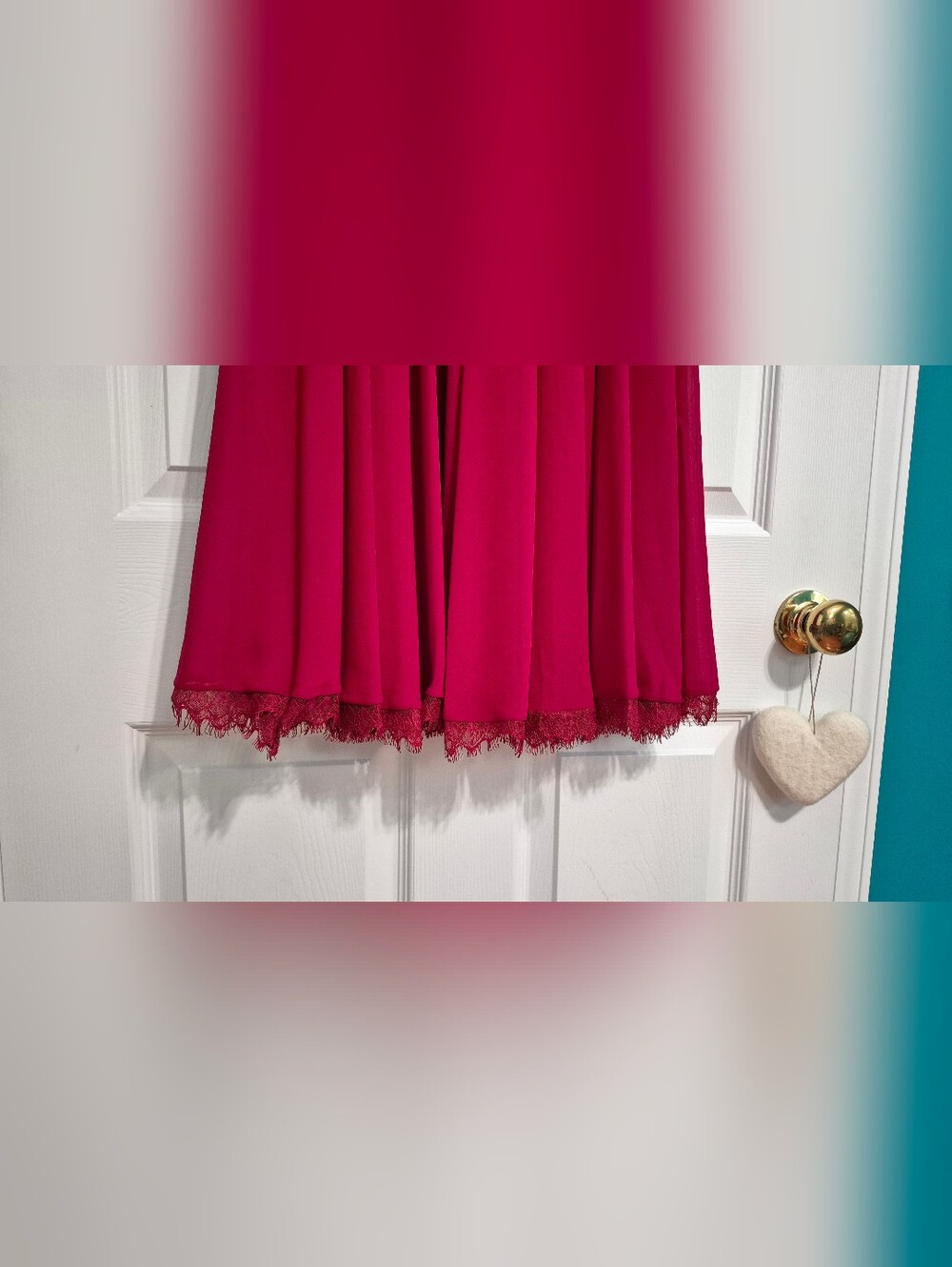 Elegant Silky Red Dress - Picture 7 of 13